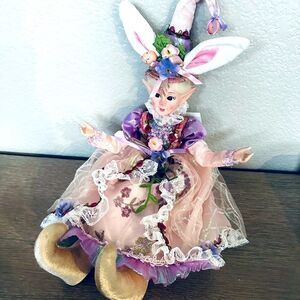 Easter Bunny Cynthia Rowley Shelf Sitter Doll Floral Dress